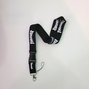 P4. Thrasher Black One Size Lanyard with Clip